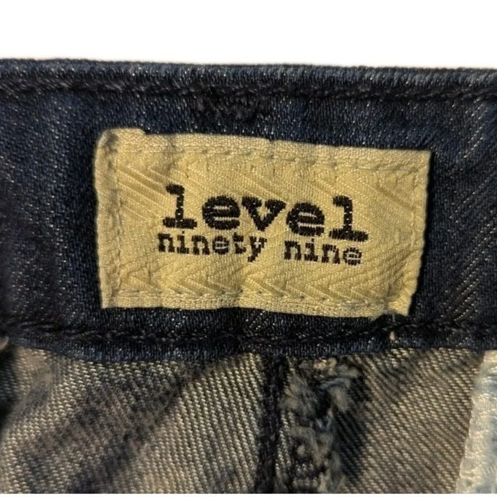 Anthropologie Level Ninety Nine Women's 8 Blue Jean Cuffed Shorts Low‎ Rise Y2K - Picture 8 of 10